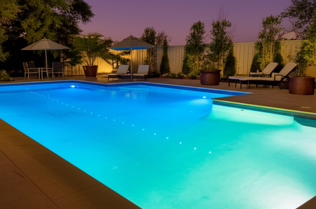 Fiber optic pool project